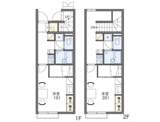 レオパレスコンフォートA【109号室】の間取り