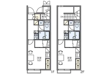 レオパレスコンフォートB【209号室】の間取り