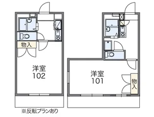 レオパレスオーシャン【203号室】の間取り