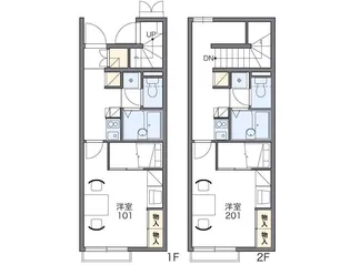 レオパレスラ プランタン【111号室】の間取り
