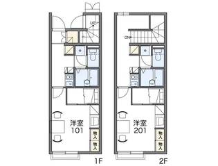 レオパレスラピスライトⅡ【210号室】の間取り