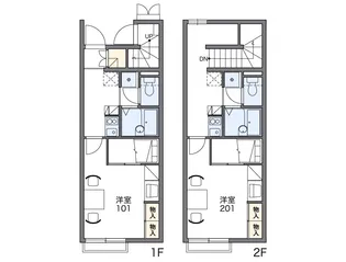 レオパレスイルミナ A【108号室】の間取り