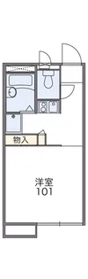 レオパレスSERENO【104号室】の間取り