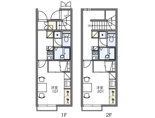 レオパレスコーラル リーフ本今【209号室】の間取り