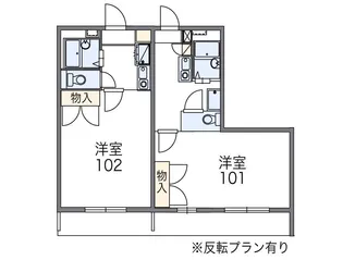 レオパレス中川245【210号室】の間取り