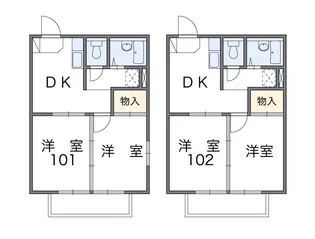 レオパレス大巻A【203号室】の間取り