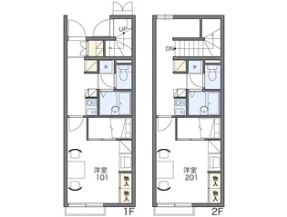 レオパレスシャルマン雅【206号室】の間取り