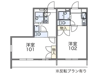 レオパレスフォンテーヌ【206号室】の間取り
