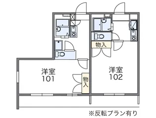 レオパレスフォンテーヌ【103号室】の間取り
