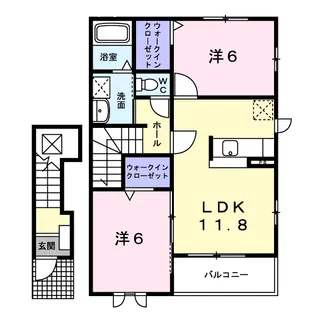 コートアイリスA【2階】の間取り