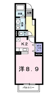 フローラ西館 B【1階】の間取り