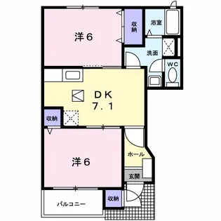 メゾン・アルモニー【1階】の間取り