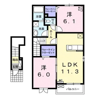 クラール【2階】の間取り