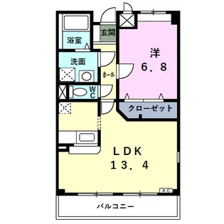 メゾン・アルカンシエル【3階】の間取り