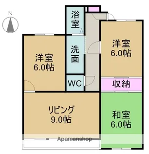 クレールホズミ【A22号室】の間取り