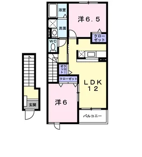 クレデヴェールA【2階】の間取り