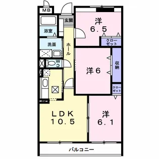 コート ルピナス【3階】の間取り