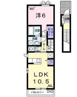 サンリット青柳D【2階】の間取り