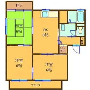 ピーチピットA【2階】の間取り