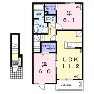テーテュース【2階】の間取り