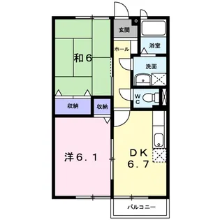 サンフラワーA【1階】の間取り