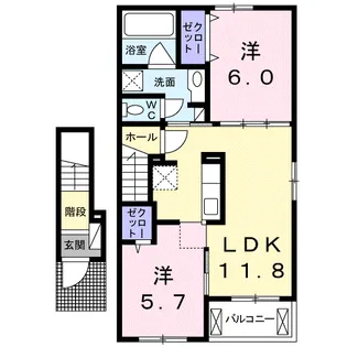ルピナス Ⅰ【2階】の間取り
