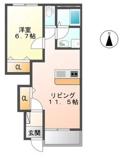 MS レーヴ Ⅰ【1階】の間取り