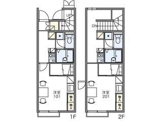 レオパレスパオ熊野B【106号室】の間取り