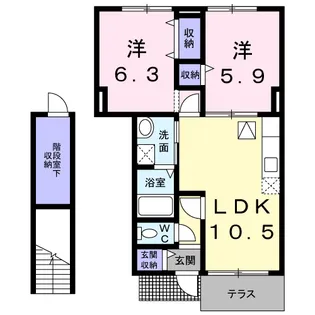 ロッサ A【1階】の間取り