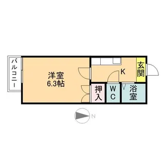 パルテネール中野【1階】の間取り