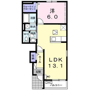 メゾン・サンシャイン【1階】の間取り
