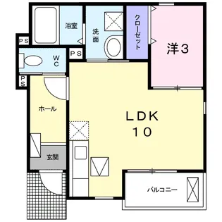 コート リヴェール【1階】の間取り