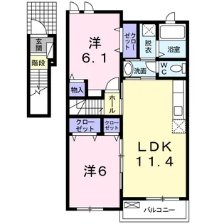 ジョリ・テール【2階】の間取り