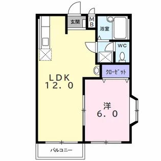 Gクレフ和合B【2階】の間取り