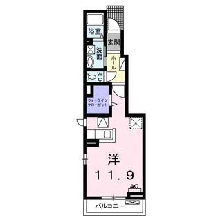 リバーサイド 加賀【1階】の間取り