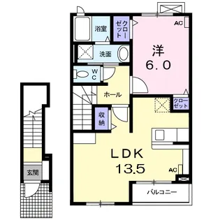ニコニコヒルズ【2階】の間取り