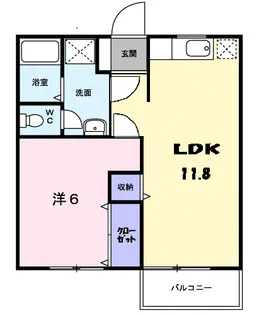 サンハイツB【2階】の間取り