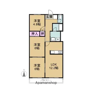 ルミエールCOBA【2階】の間取り