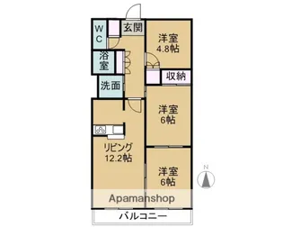 ルミエールCOBA【1階】の間取り