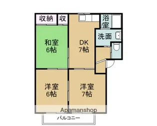 ピーチピットB【202号室】の間取り