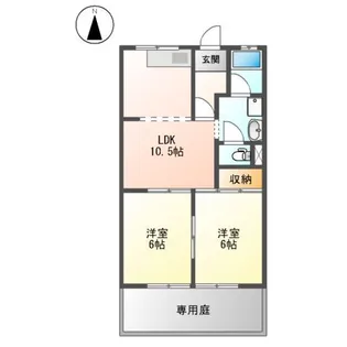 フラワーポリス咲Ⅱ【1階】の間取り