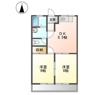 エポックハイムけんせいA・B【2階】の間取り