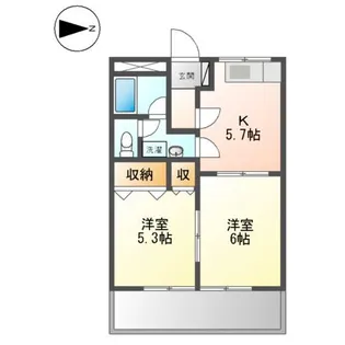 メゾンユニベール【2階】の間取り