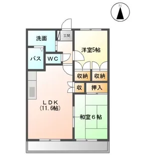 プレステージ・セレナ【1階】の間取り