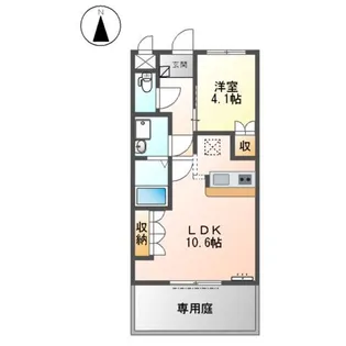 スプリング デザイアー【1階】の間取り