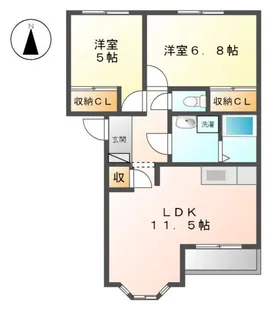 オンテール【1階】の間取り