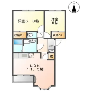 オンテール【2階】の間取り