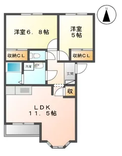 オンテール【1階】の間取り