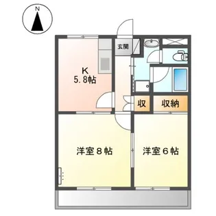 ヴィーブルTASHIRO【1階】の間取り