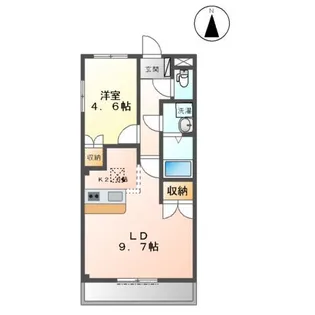 サンライズ朝日【105号室】の間取り